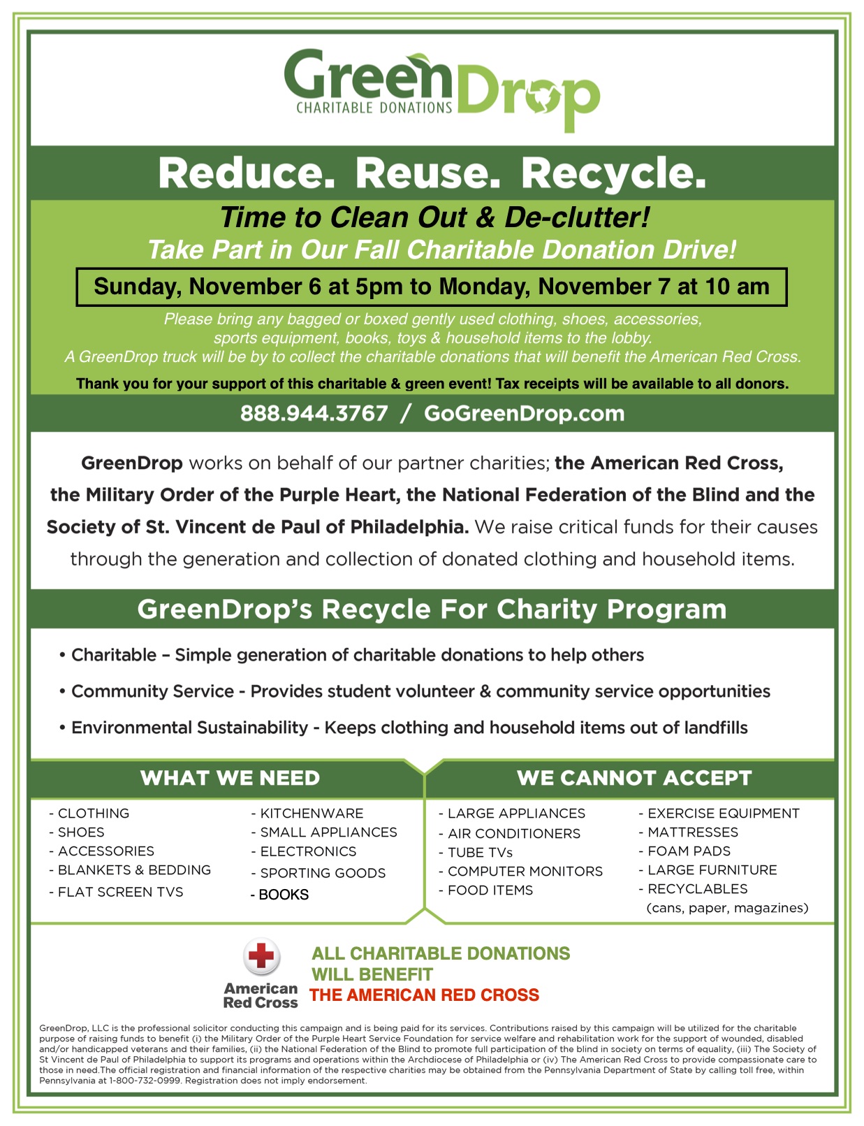 Donate to GreenDrop this Fall - City Center Residential Blog